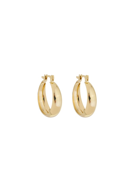 BRINCO ARGOLA LISA REDONDA MÉDIA NO OURO BM1360-O