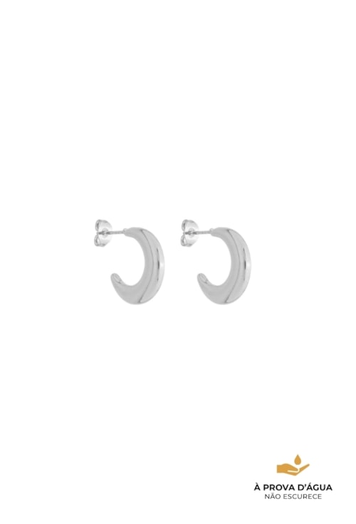BRINCO ARGOLA MÉDIA TORCIDA AÇO INOX BM2173-A