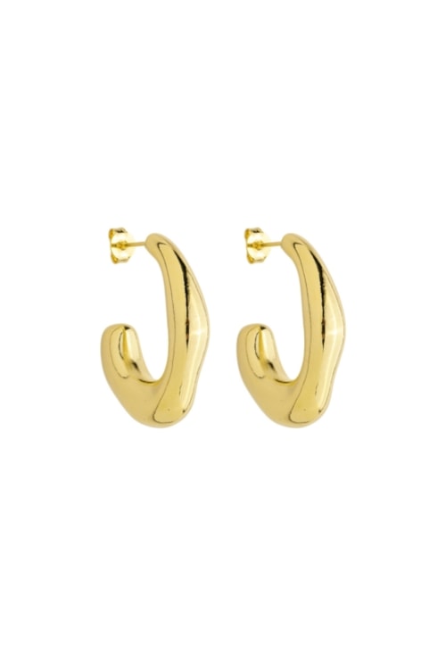 BRINCO ARGOLA ORGÂNICA NO OURO BM2041-O