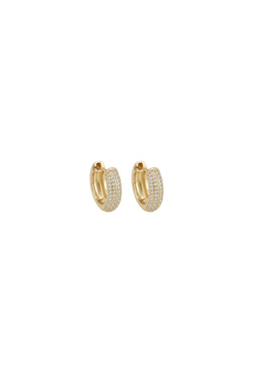 BRINCO ARGOLA OVAL CRAVEJADO COM PEDRAS LAPIDADAS BANHADO A OURO BM2301-O