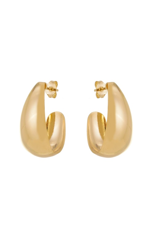 BRINCO ARGOLA OVAL LISA NO OURO BM975-O