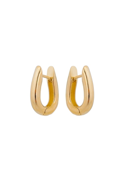 BRINCO ARGOLA OVAL LISO NO OURO BM766-O