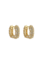 BRINCO ARGOLA QUADRADA CRAVEJADA COM ZIRCÔNIAS BM2006-O