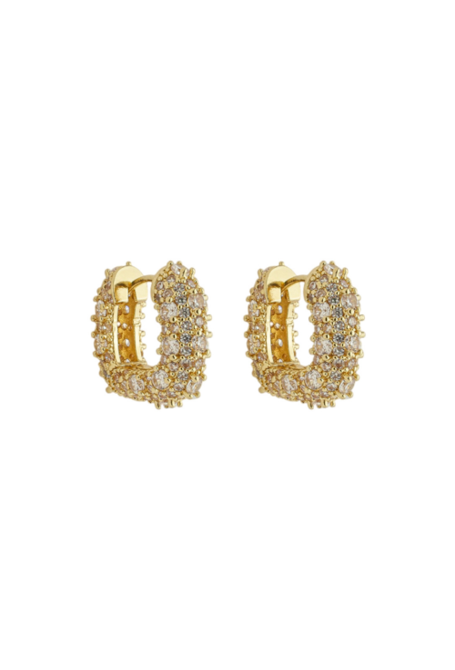 BRINCO ARGOLA QUADRADA CRAVEJADA COM ZIRCÔNIAS BM2006-O BRINCO ARGOLA QUADRADA CRAVEJADA COM ZIRCÔNIAS BM2006-O