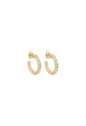 BRINCO ARGOLA REDONDA CRAVEJADO COM PEDRAS LAPIDADAS BANHADO A OURO BM2287-O