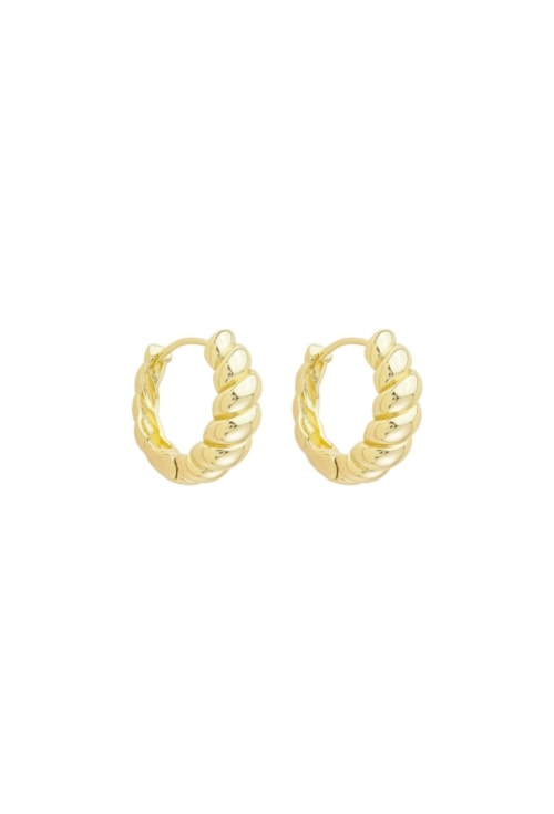 BRINCO ARGOLA TORCIDA 25MM BANHADO A OURO BM2235-O