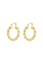 BRINCO ARGOLA TORCIDA 6X30MM BANHADO A OURO BM2251-O
