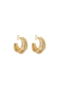 BRINCO ARGOLA TRIPLA CRAVEJADA EM OURO BM2067-O