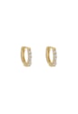BRINCO ARGOLINHA COM ZIRCÔNIAS CRISTAL NO OURO BM1301-O