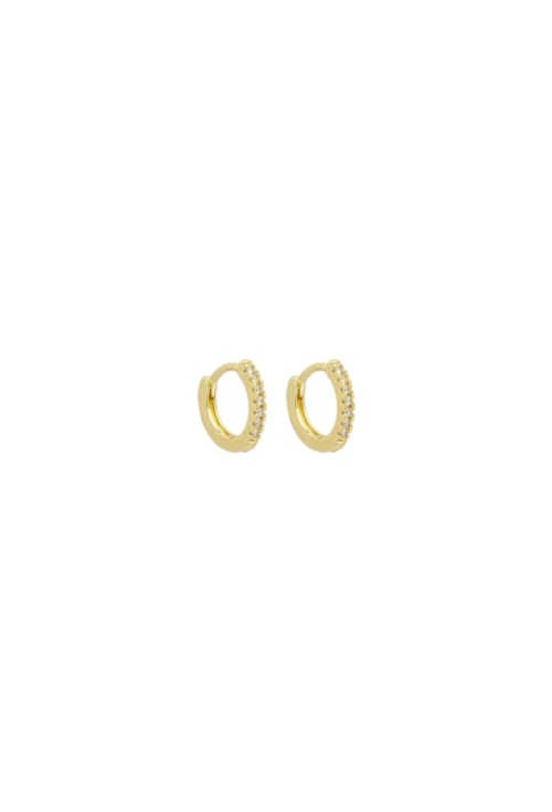 BRINCO ARGOLINHA CRAVEJADA 12MM BANHADO A OURO BM2252-O