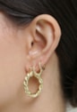 BRINCO ARGOLINHA CRAVEJADA 12MM BANHADO A OURO BM2252-O
