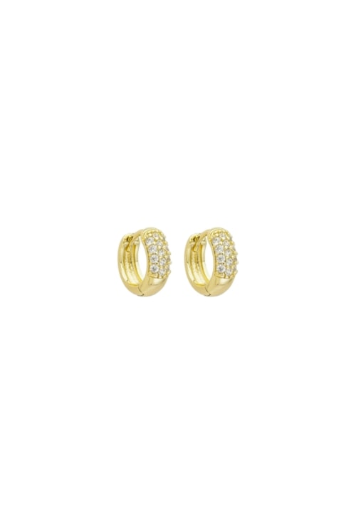 BRINCO ARGOLINHA CRAVEJADA BANHADO A OURO BM2249-O
