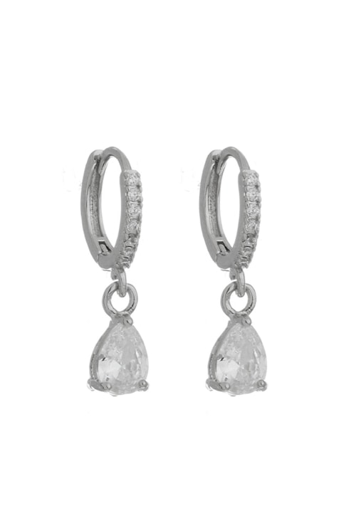 BRINCO ARGOLINHA CRAVEJADA E GOTA DE ZIRCÔNIA BM1380-R BRINCO ARGOLINHA CRAVEJADA E GOTA DE ZIRCÔNIA BM1380-R