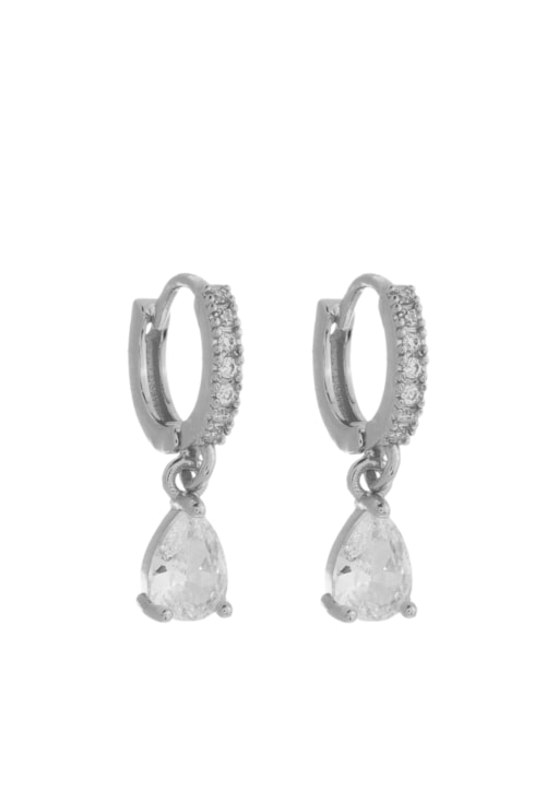 BRINCO ARGOLINHA DE GOTINHA COM ZIRCÔNIA CRISTAL BM1781-R BRINCO ARGOLINHA DE GOTINHA COM ZIRCÔNIA CRISTAL BM1781-R