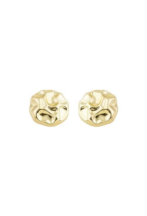 BRINCO BOTÃO ORGÂNICO 26MM BANHADO A OURO BM2257-O