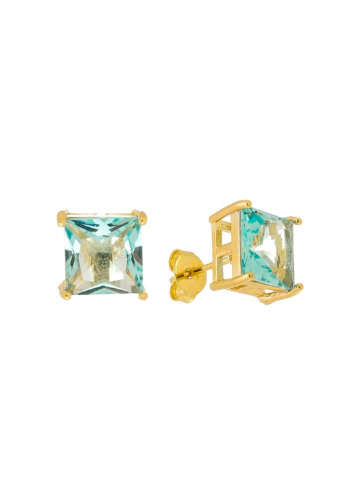 BRINCO CARRÉ AZUL PARAÍBA NO OURO BM929-O