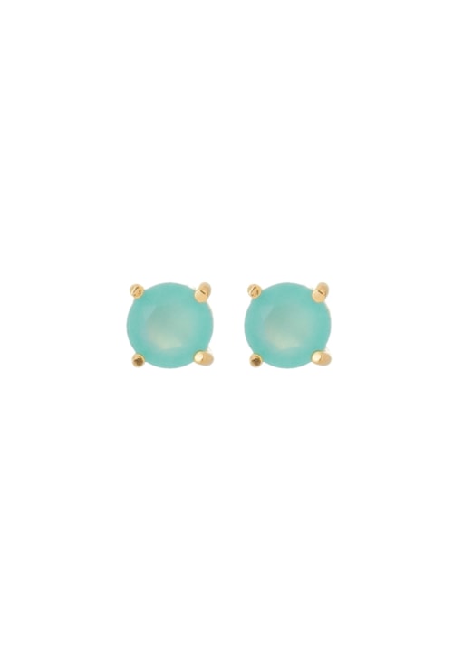 BRINCO COM PEDRA AZUL NO OURO BM978-O