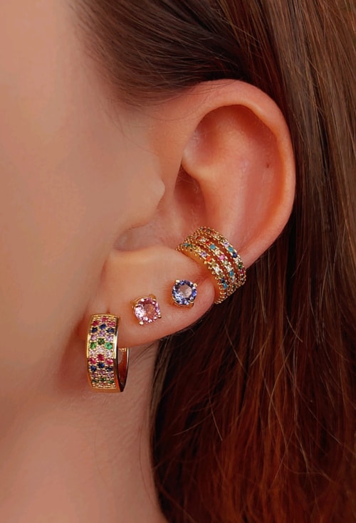 BRINCO COM PEDRA KUNZITA NO OURO BM978-O BRINCO COM PEDRA KUNZITA NO OURO BM978-O