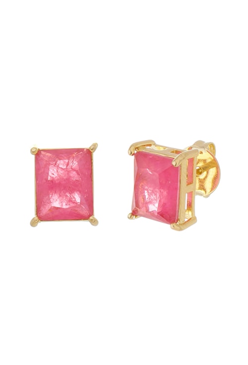 BRINCO COM PEDRA PINK FUSION RETANGULAR BM1305-O BRINCO COM PEDRA PINK FUSION RETANGULAR BM1305-O