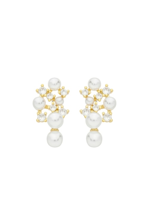 BRINCO COM PÉROLAS E ZIRCÔNIAS CRISTAL NO OURO BM2073-O