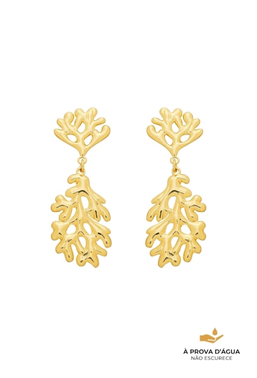 BRINCO CORAL ORGÂNICO LONGO AÇO DOURADO BM2155-AD