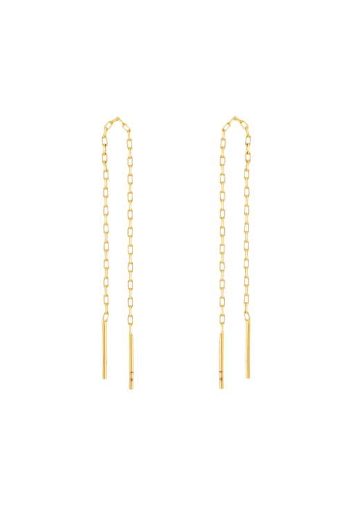 BRINCO DE AGULHA MINIMALISTA NO OURO BM925-O