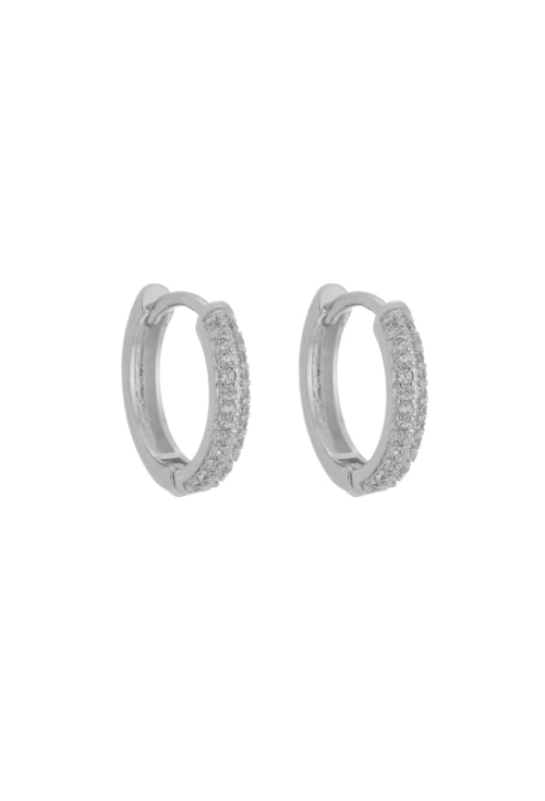 BRINCO DE ARGOLA COM 2 FILEIRAS DE ZIRCÔNIA BM303-R