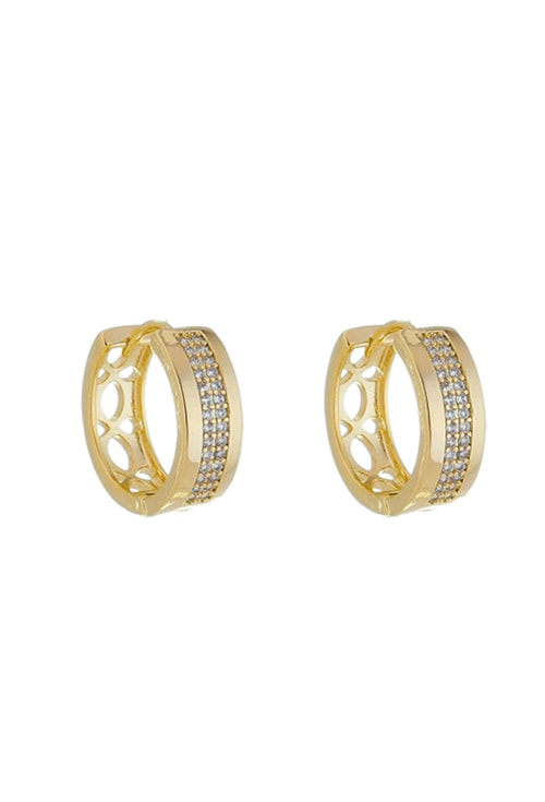BRINCO DE ARGOLA COM ZIRCÔNIAS NO OURO BM1276-O BRINCO DE ARGOLA COM ZIRCÔNIAS NO OURO BM1276-O