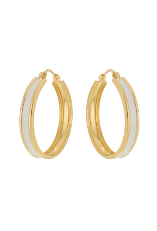 BRINCO DE ARGOLA ESMALTADO BRANCO BM1128-O