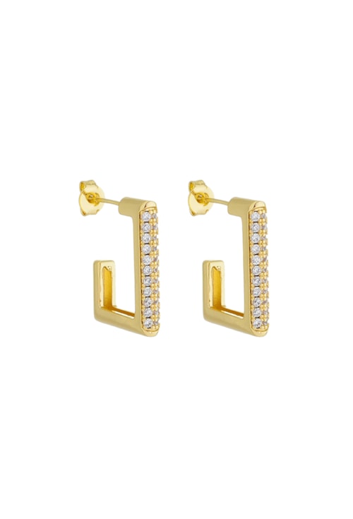 BRINCO DE ARGOLA GEOMÉTRICA CRAVEJADA NO OURO BM1449-O BRINCO DE ARGOLA GEOMÉTRICA CRAVEJADA NO OURO BM1449-O