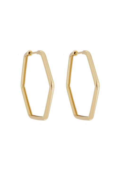 BRINCO DE ARGOLA GRANDE GEOMÉTRICA NO OURO BM1359-O
