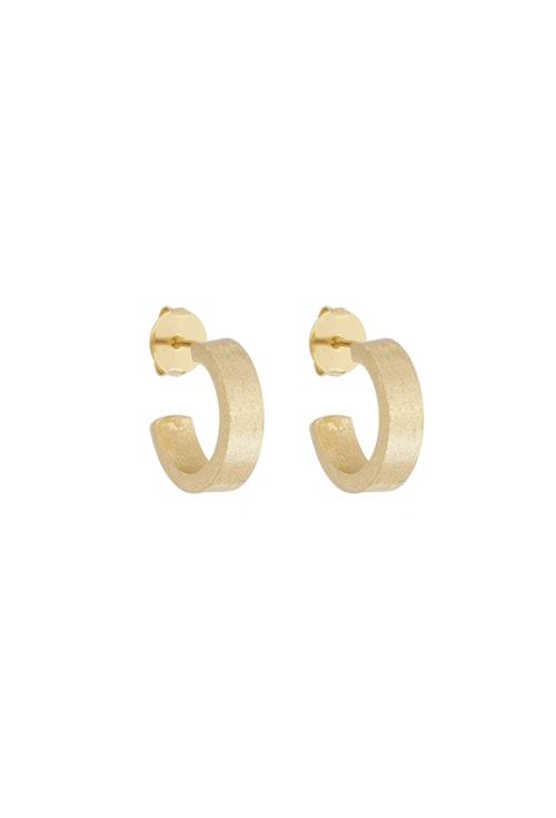 BRINCO DE ARGOLA MÉDIA FOSCA NO OURO BM1365-O