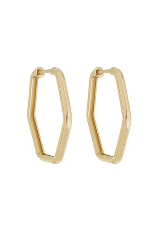 BRINCO DE ARGOLA MÉDIA GEOMÉTRICA NO OURO BM1352-O BRINCO DE ARGOLA MÉDIA GEOMÉTRICA NO OURO BM1352-O