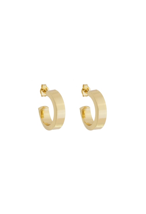 BRINCO DE ARGOLA MÉDIA LISA NO OURO BM1367-O