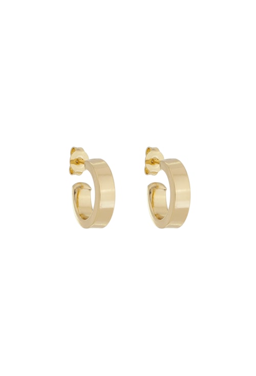 BRINCO DE ARGOLA PEQUENA LISA NO OURO BM1369-O