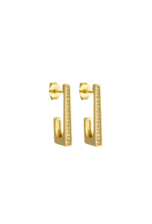 BRINCO DE ARGOLA RETANGULAR COM ZIRCÔNIA GRANDE BM1616-O BRINCO DE ARGOLA RETANGULAR COM ZIRCÔNIA GRANDE BM1616-O