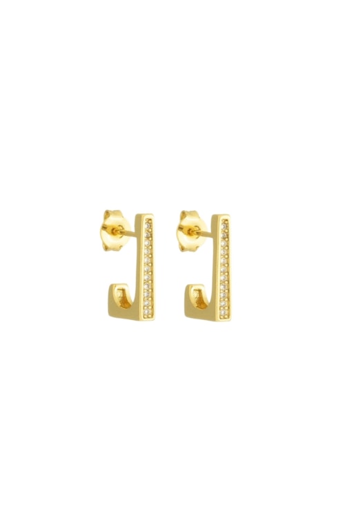 BRINCO DE ARGOLA RETANGULAR COM ZIRCÔNIA PEQUENO BM1618-O BRINCO DE ARGOLA RETANGULAR COM ZIRCÔNIA PEQUENO BM1618-O