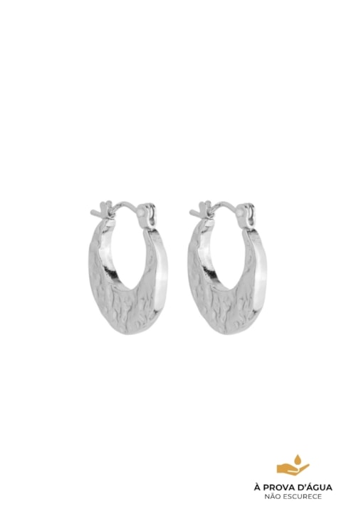 BRINCO DE ARGOLA TEXTURIZADA AÇO INOX BM2060-A