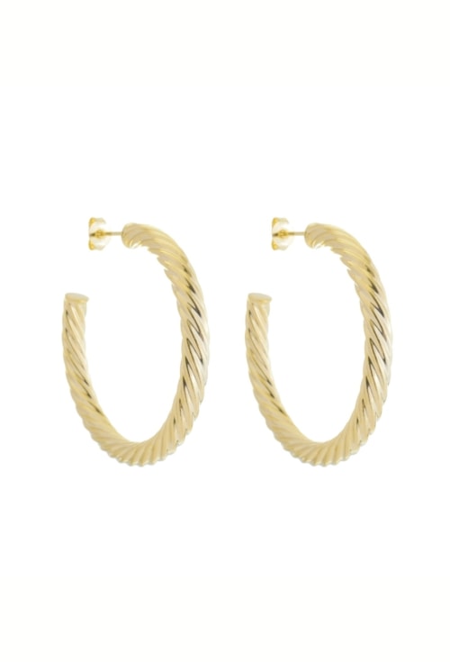 BRINCO DE ARGOLA TORCIDA NO OURO BM1778-O BRINCO DE ARGOLA TORCIDA NO OURO BM1778-O