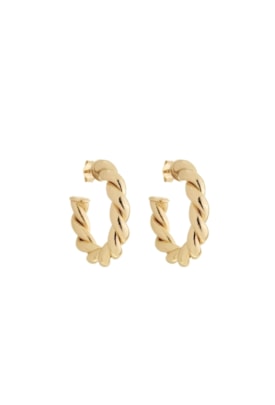 Produto BRINCO DE ARGOLA TORCIDA NO OURO BM1873-O