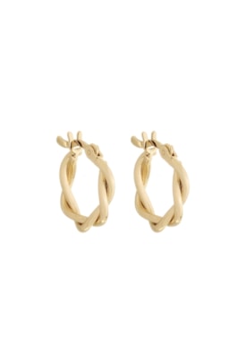 Produto BRINCO DE ARGOLA TRANÇADA P NO OURO BM1880-O