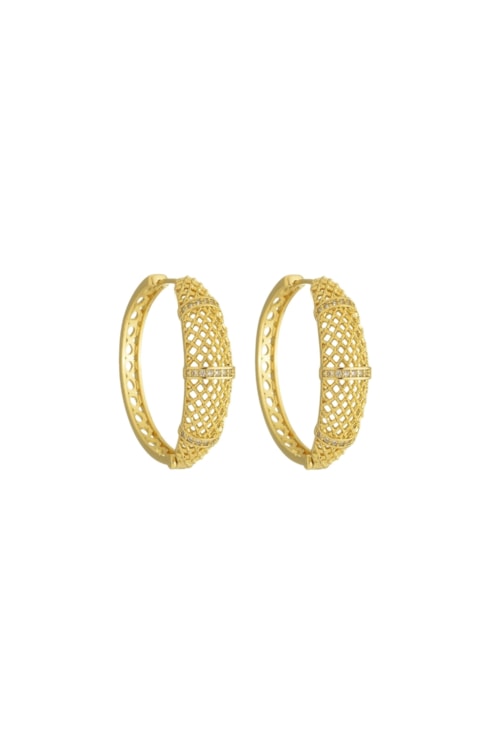BRINCO DE ARGOLA VAZADO COM ZIRCÔNIA BM1624-O BRINCO DE ARGOLA VAZADO COM ZIRCÔNIA BM1624-O