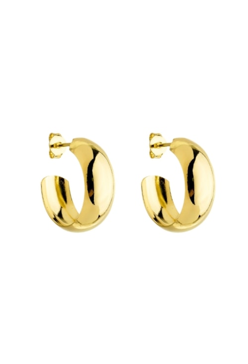 BRINCO DE ARGOLINHA ABAULADA LISA G NO OURO BM1802-O BRINCO DE ARGOLINHA ABAULADA LISA G NO OURO BM1802-O