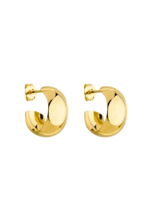 BRINCO DE ARGOLINHA ABAULADA LISA M NO OURO BM1801-O BRINCO DE ARGOLINHA ABAULADA LISA M NO OURO BM1801-O