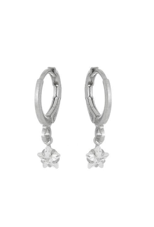 BRINCO DE ARGOLINHA CLICK COM ESTRELA CRISTAL BM880-R BRINCO DE ARGOLINHA CLICK COM ESTRELA CRISTAL BM880-R