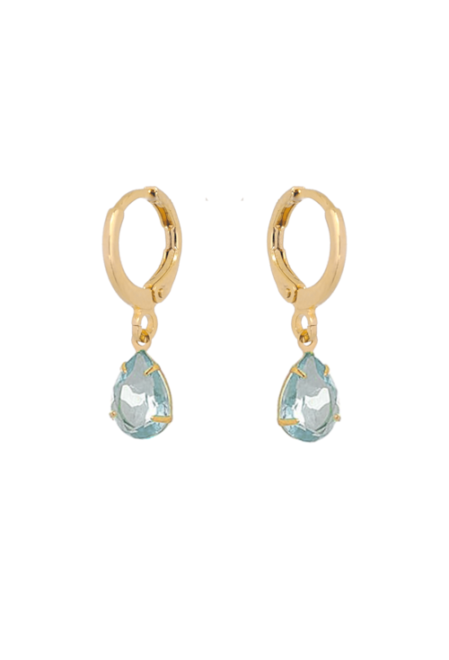 BRINCO DE ARGOLINHA CLICK COM GOTA AZUL PARAÍBA BM089-O BRINCO DE ARGOLINHA CLICK COM GOTA AZUL PARAÍBA BM089-O