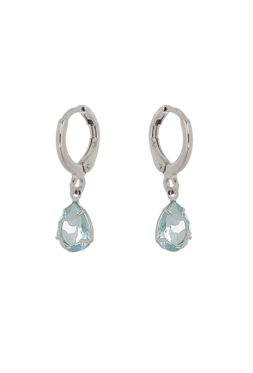 BRINCO DE ARGOLINHA CLICK COM GOTA AZUL PARAÍBA BM089-R BRINCO DE ARGOLINHA CLICK COM GOTA AZUL PARAÍBA BM089-R