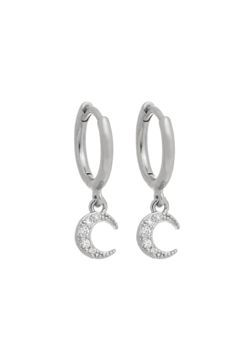 BRINCO DE ARGOLINHA CLICK COM LUA E ZIRCÔNIAS BM1009-R BRINCO DE ARGOLINHA CLICK COM LUA E ZIRCÔNIAS BM1009-R