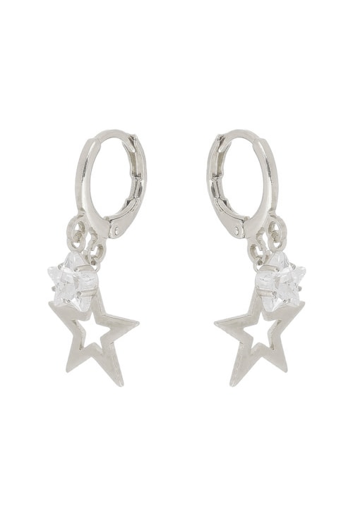 BRINCO DE ARGOLINHA COM ESTRELA E PONTO DE LUZ BM337-R BRINCO DE ARGOLINHA COM ESTRELA E PONTO DE LUZ BM337-R