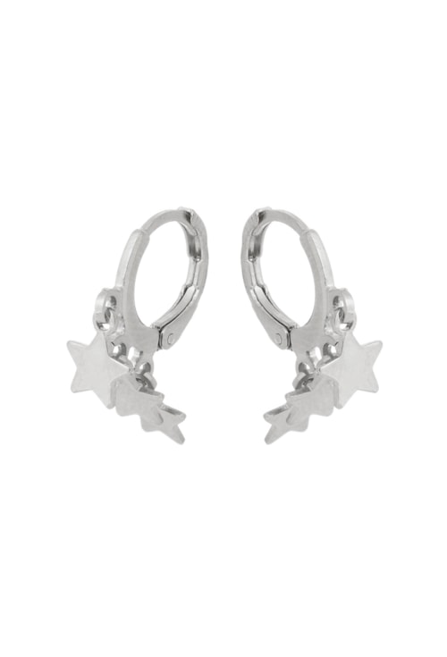 BRINCO DE ARGOLINHA COM MEDALHAS DE ESTRELA BM019-R BRINCO DE ARGOLINHA COM MEDALHAS DE ESTRELA BM019-R